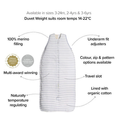 Woolbabe Duvet Weight Front Zip Sleeping Bag