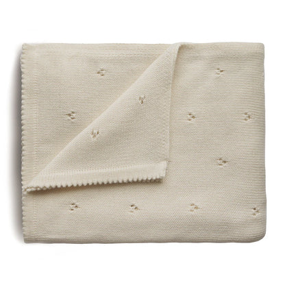 Organic Cotton Pointelle Blanket