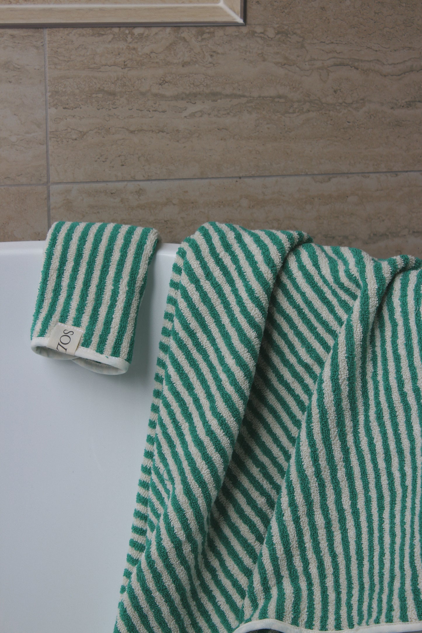 Soléa Organic Cotton Towel + Washcloth Set - Hunter