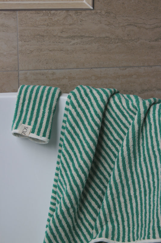 Soléa Organic Cotton Towel + Washcloth Set - Hunter