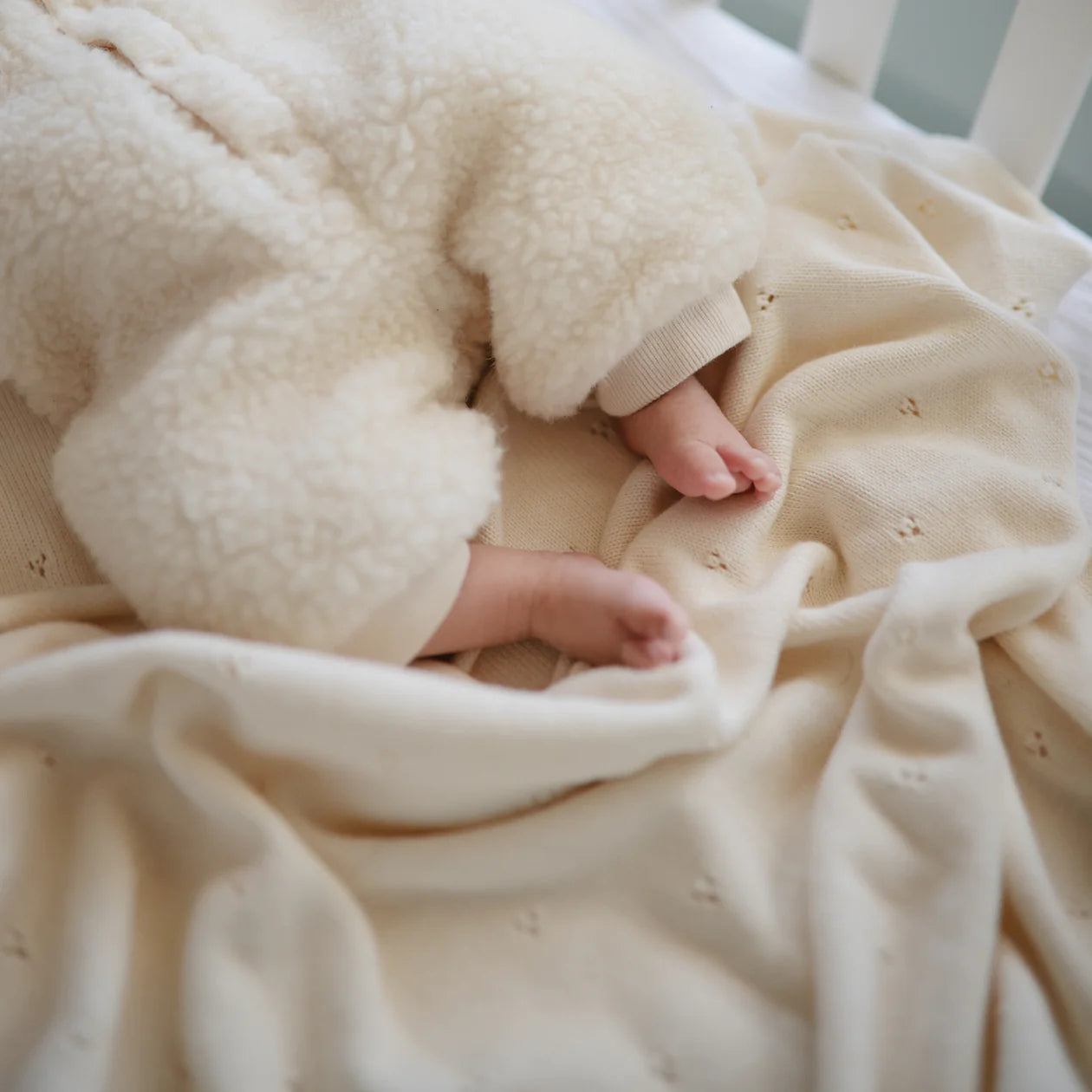 Organic Cotton Pointelle Blanket